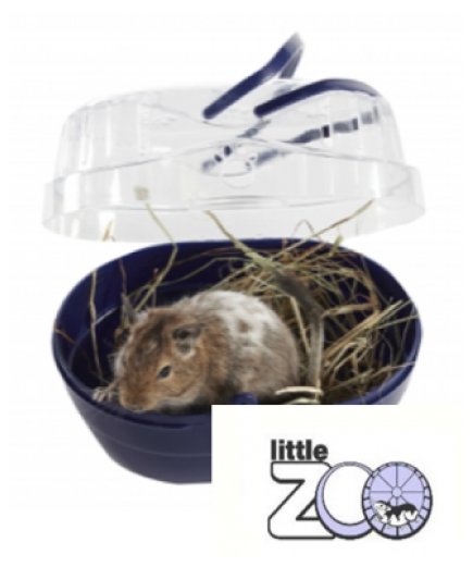 Little Zoo Mini Rodent Hamster Gerbil Mouse Bird Travel Transporter Blue